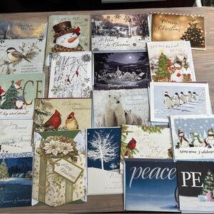 Set of 20 Assorted Holiday Greeting Christmas Cards with Envelopes
